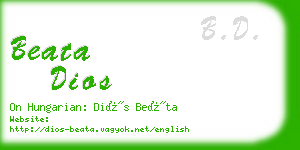 beata dios business card